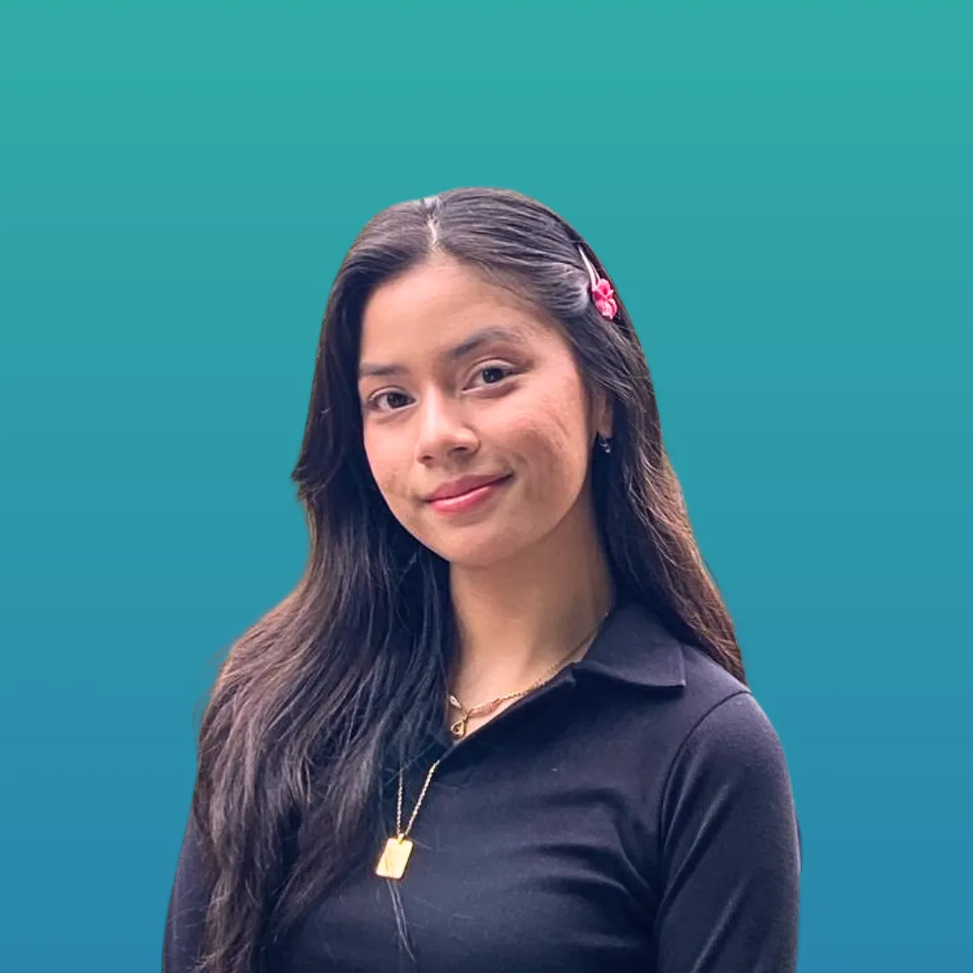 Nadhira is wearing black